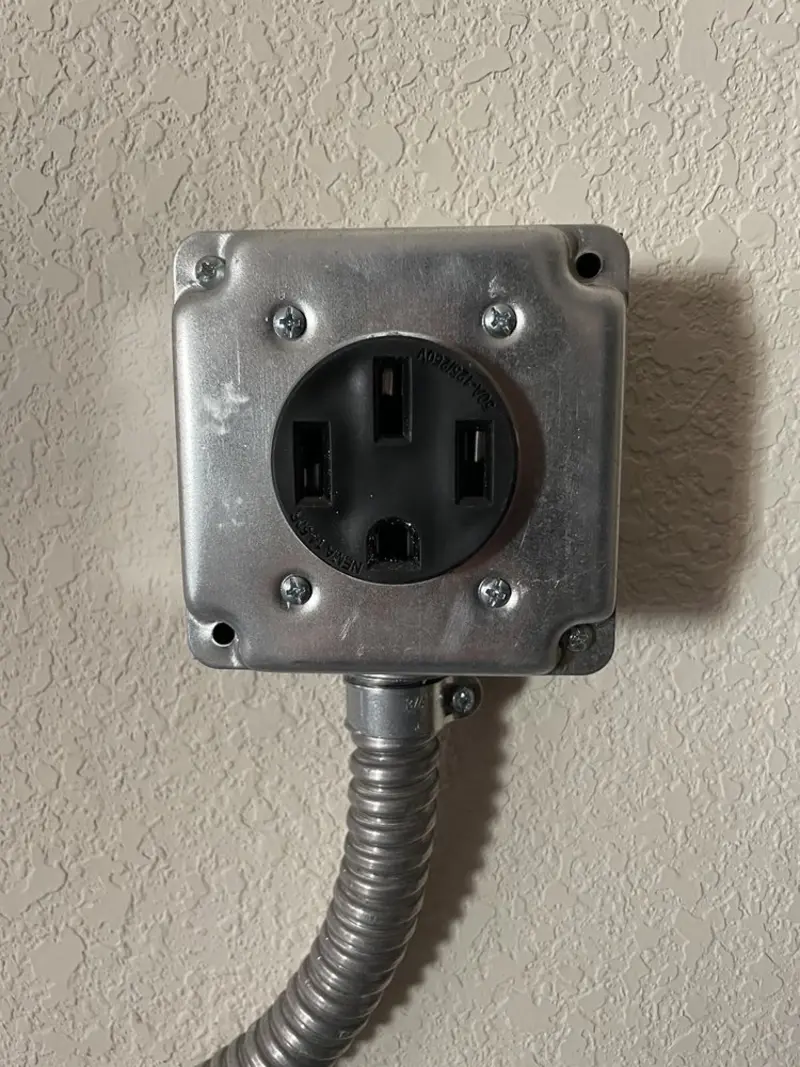 NEMA 14-50 outlet installed for Smart Home Electrical in Fair Oaks